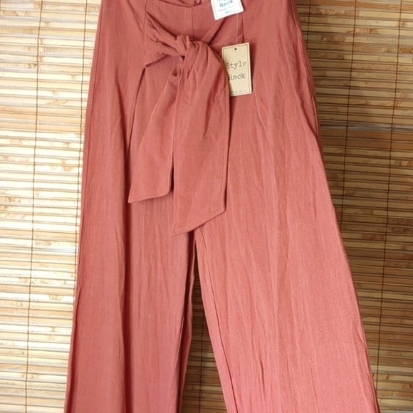 Sexy Linen Feel Wide Legged Pants - Picture 6 of 11